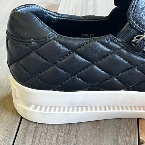ASH Jewel Bis Chain Black Quilted Leather Platform Sneakers 38 - Picture 8 of 12